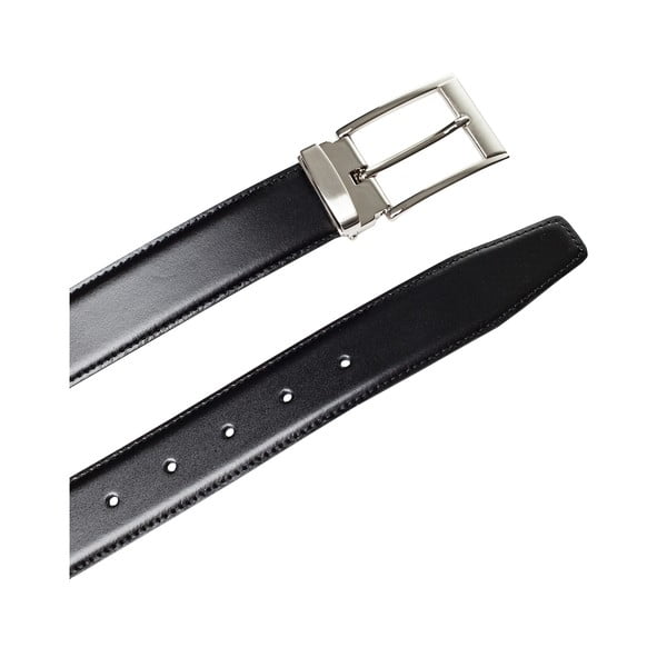 Czarny skórzany pasek męski Ferruccio Laconi Ivar, dł. 90 cm-image-1