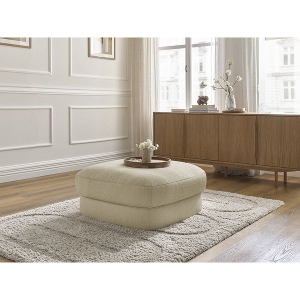 Beżowy podnóżek z materiału bouclé Leonore – Bobochic Paris-image-4