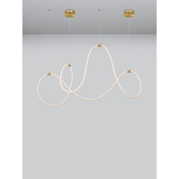 Stalowa lampa wisząca LED ze ściemniaczem w kolorze złota Cerelia – Nova Luce-image-4