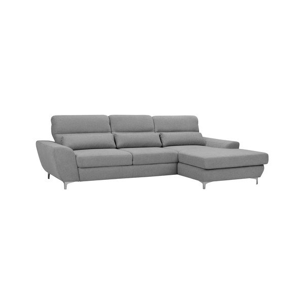 Jasnoszary rozkładany narożnik prawostronny Windsor & Co Sofas Omega-image-1