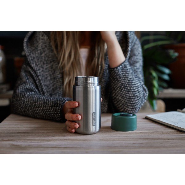 Kubek termiczny ze stali nierdzewnej w kolorze srebra 340 ml – Black + Blum-image-1