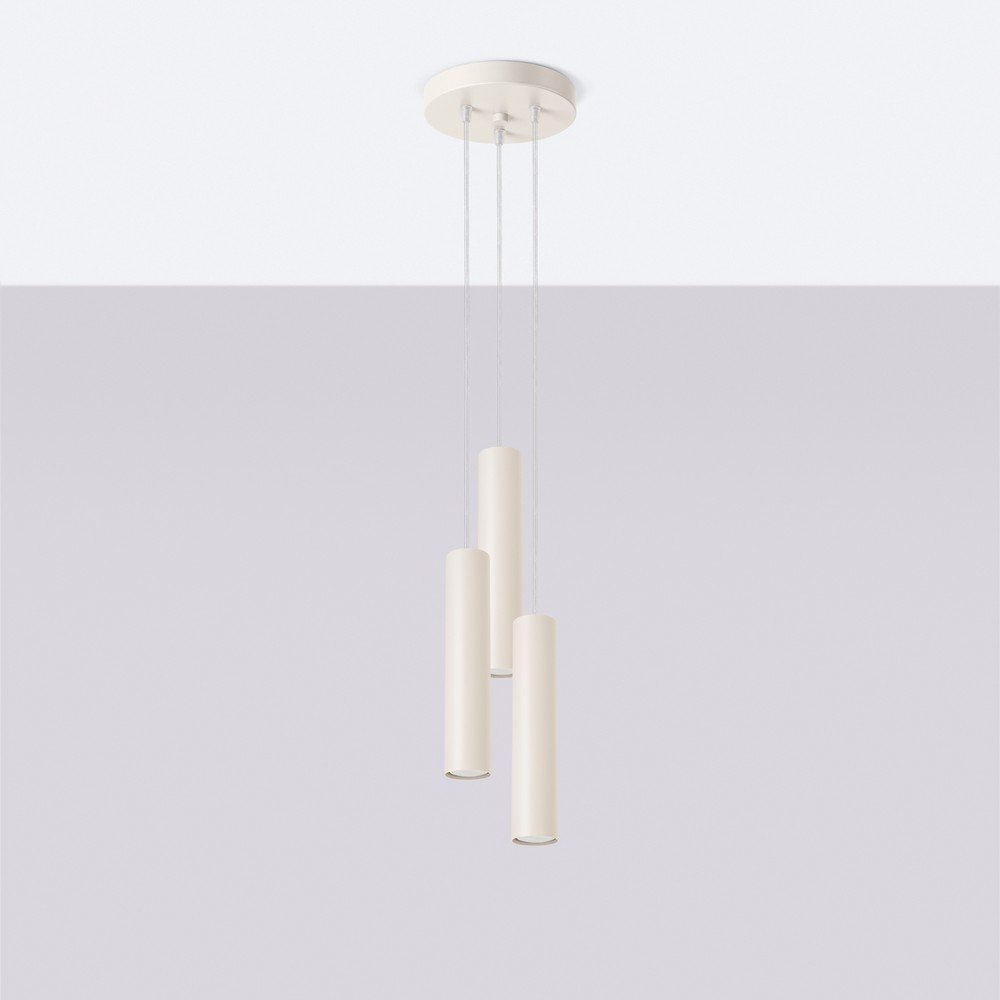 Kremowa lampa wisząca ø 19,5 cm Castro – Sollux (zdjęcie 6)
