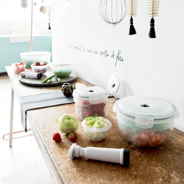 Zestaw 3 pojemników próżniowych na żywność z pompką Compactor Food Saver-image-3