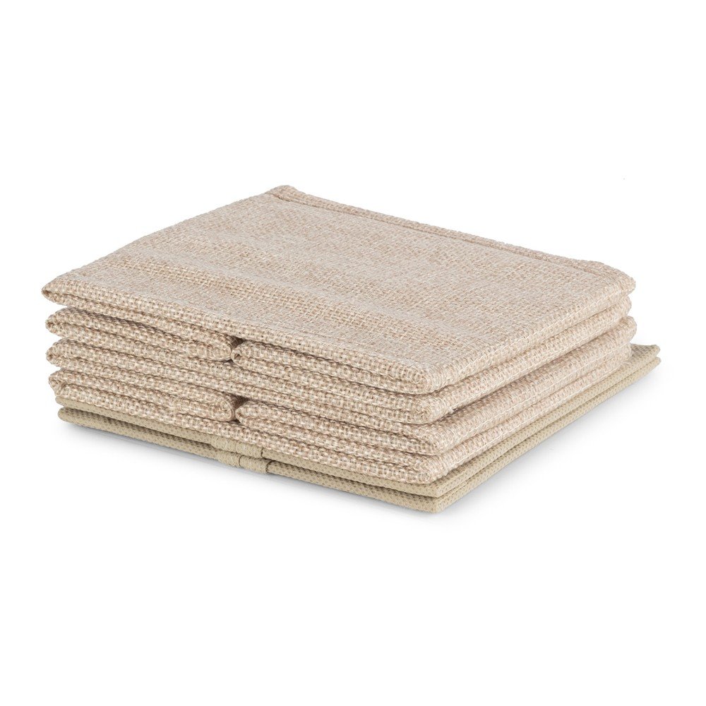 Beżowe tekstylne pojemniki zestaw 2 szt. 14x12x12 cm Sandy – Compactor (zdjęcie 7)