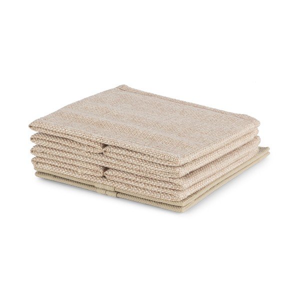 Beżowe tekstylne pojemniki zestaw 2 szt. 14x12x12 cm Sandy – Compactor-image-4