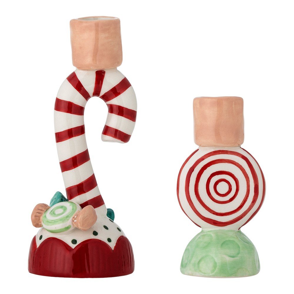 Ceramiczne świeczniki zestaw 2 szt. Leiani – Bloomingville