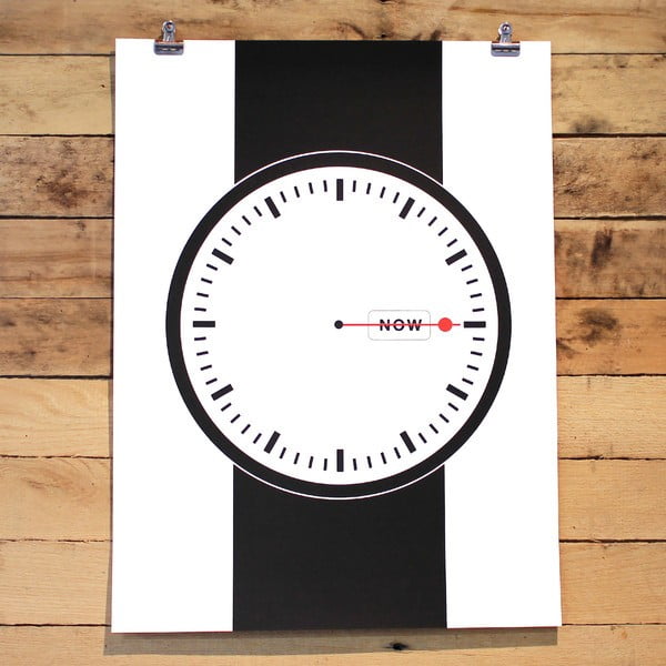 Plakat Time is now, 61x46 cm