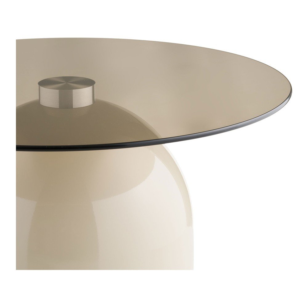 Beżowy okrągły stolik ze szklanym blatem ø 70 cm Ravello – House Nordic (zdjęcie 6)