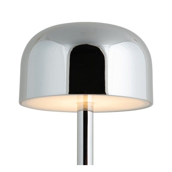 Lampa stołowa LED w kolorze srebra z metalowym kloszem (wysokość 24,5 cm) James – Leitmotiv-image-2