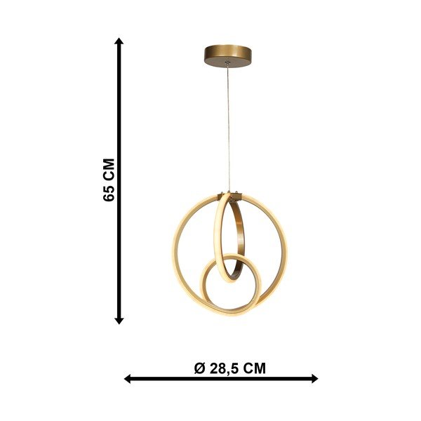 Metalowa lampa wisząca LED w kolorze brązu ø 28,5 cm Neo – Squid Lighting-image-4