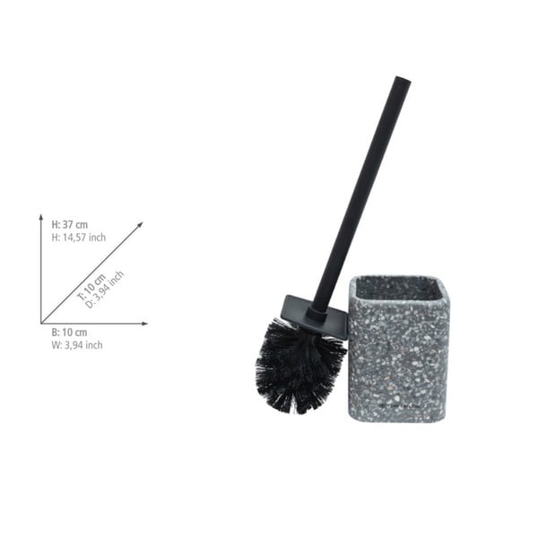 Szara szczotka do WC z żywicy polimerowej Tom Tailor T-Terrazzo – Wenko-image-4