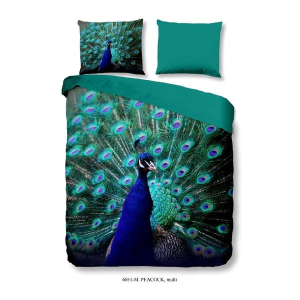 Pościel dwuosobowa z mikroperkalu Muller Textiels Mighty Peacock, 240x200 cm