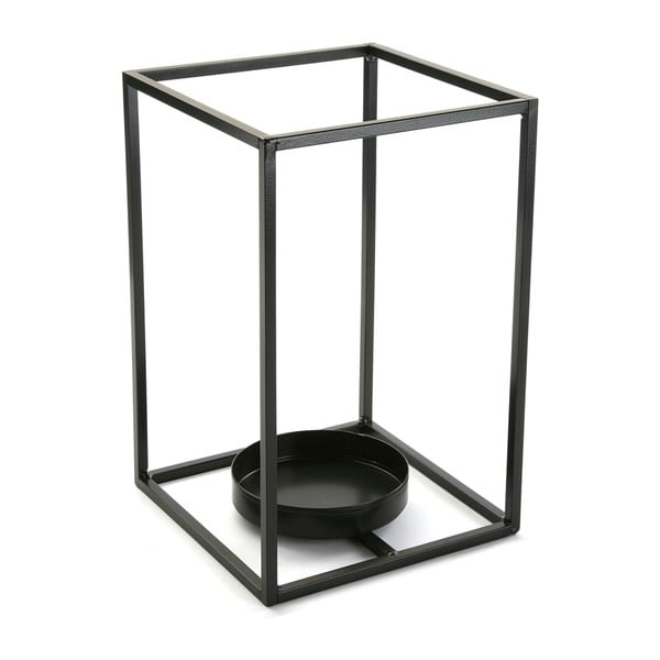 Czarny świecznik VERSA Cube, wys. 29,5 cm