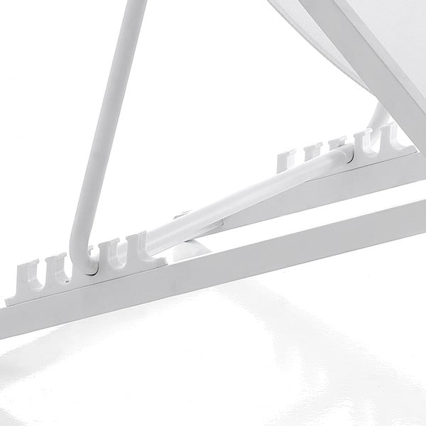 Biały metalowy leżak ogrodowy składane Milos – Tomasucci-image-3