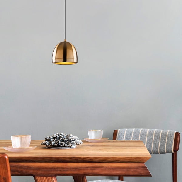 Lampa wisząca w kolorze brązu z metalowym kloszem ø 17 cm Mugo – Opviq lights-image-1