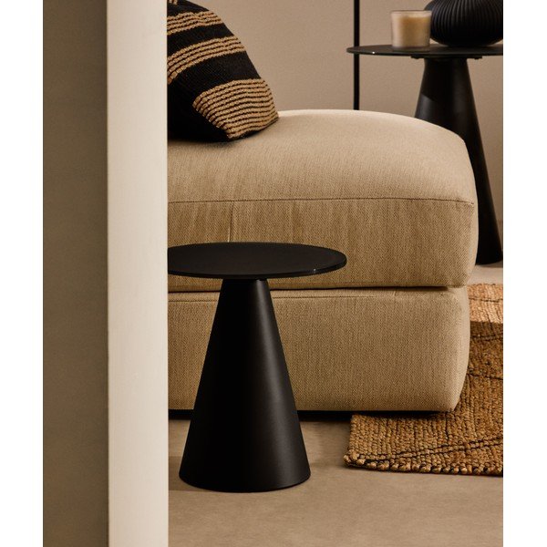 Okrągły stolik ze szklanym blatem ø 30 cm Wilshire – Kave Home-image-1