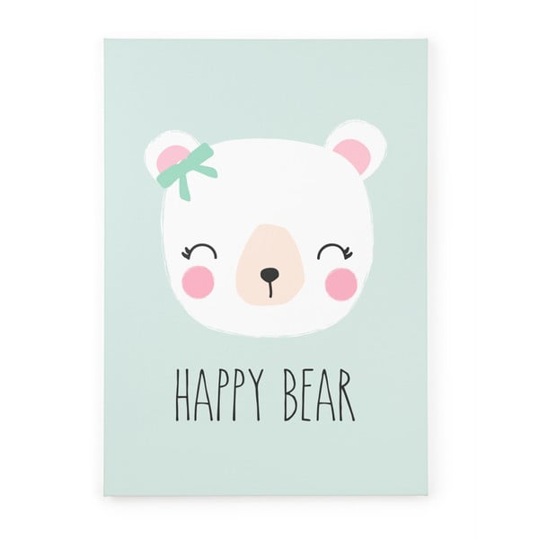 Obraz na płótnie Tanuki Happy Bear, 70x50 cm