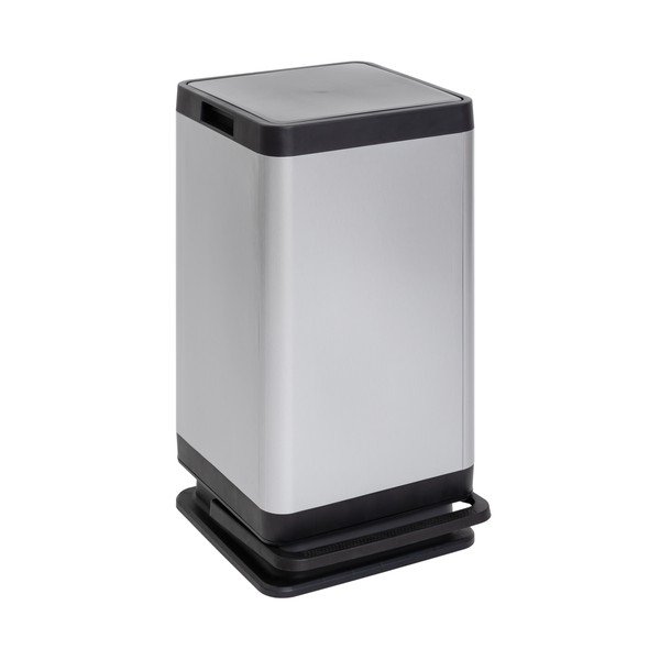 Plastikowy kosz na śmieci z pedałem w kolorze srebra 80 l Tokyo – DEA HOME-image-2