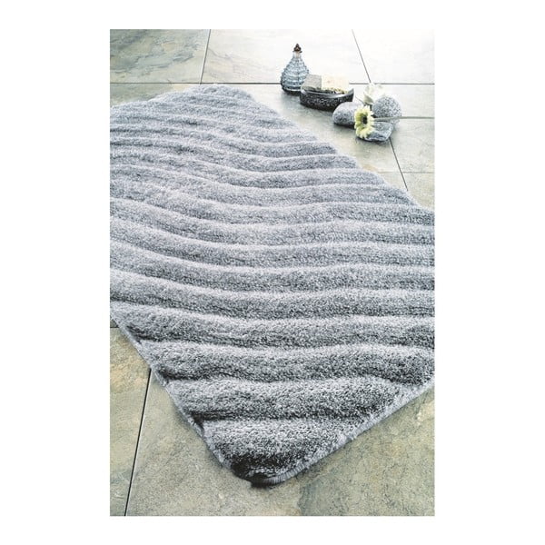 Szary dywanik łazienkowy Halikarnas, 60x100 cm