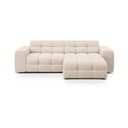 Beżowy narożnik (prawostronny/z szezlongiem) Kendal – Micadoni 