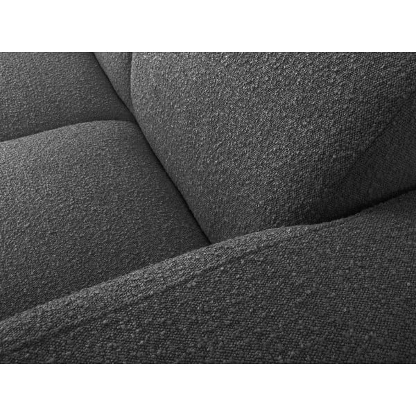 Ciemnoszary narożnik z materiału bouclé (prawostronny) Molino – Micadoni Home-image-1