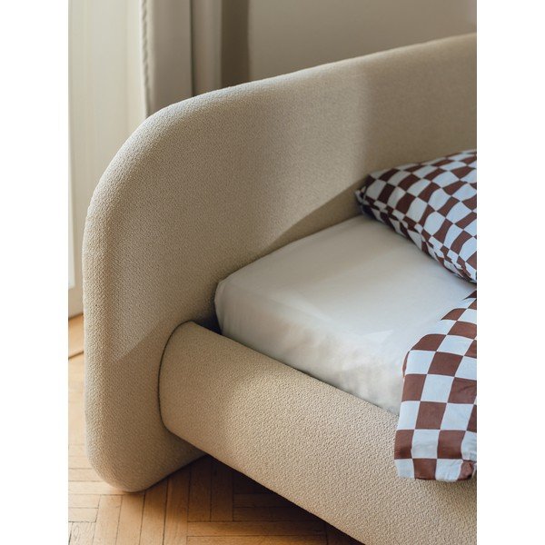 Jasnoniebieskie bawełniane prześcieradło z gumką 180x200 cm Oba – noo.ma-image-2