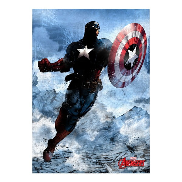 Plakat z blachy Marvel Dark Edition - Captain America