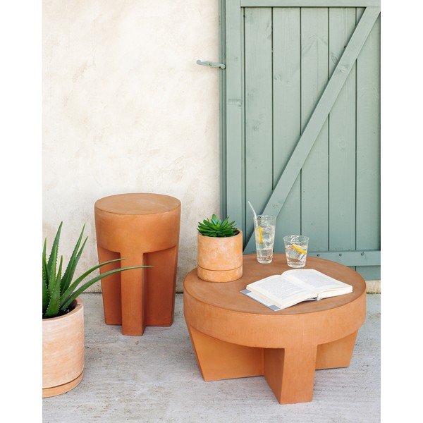 Terakotowy stolik Kave Home Vilena, ⌀ 33 cm-image-2