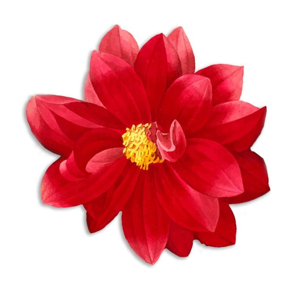 Mata stołowa z włókien juty Madre Selva Red Flower