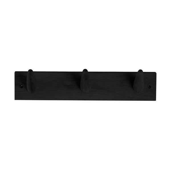 Czarny wieszak z drewna dębowego Canett Uno, szer. 40 cm