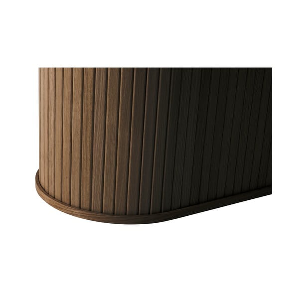 Brązowy stół z blatem w dekorze dębu 95x180 cm Nola – Unique Furniture-image-4