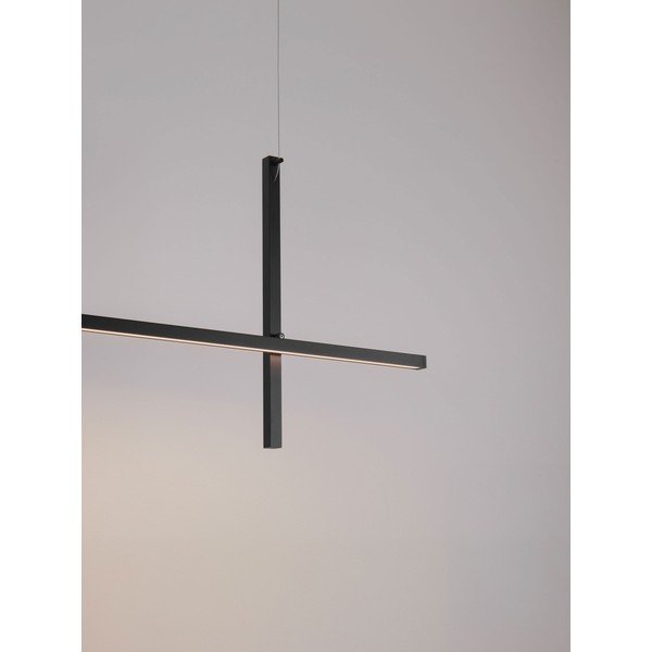 Aluminiowa lampa wisząca LED w kolorze matowej czerni z kloszem ze szkła akrylowego Looma – Nova Luce-image-3