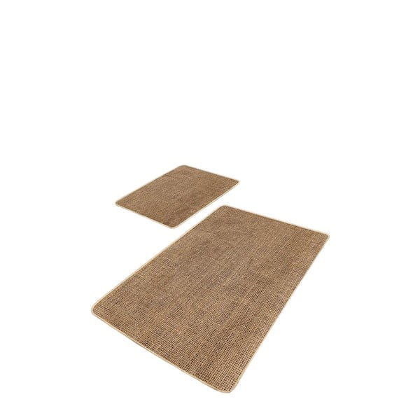 Brązowe dywaniki łazienkowe zestaw 2 szt. 60x100 cm – Mila Home