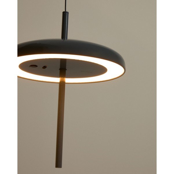 Niebieska lampa wisząca LED ze ściemniaczem z metalowym kloszem ø 16 cm Porte – Kave Home-image-1