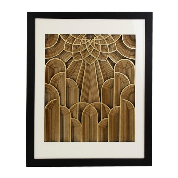 Obraz z ramą z drewna sosnowego VICAL HOME Formas