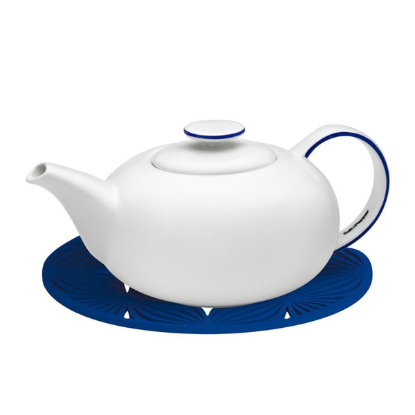 Biały dzbanek na herbatę z niebieskimi szczegółami Salt&Pepper Madison, 1,2 l