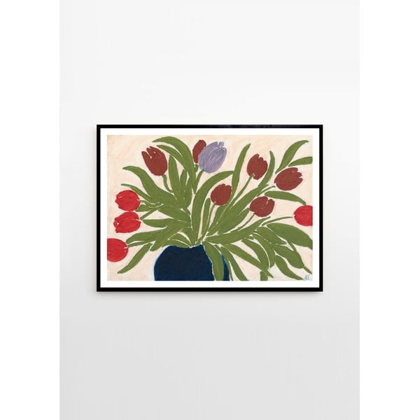 Plakat 70x50 cm Tulips in a Blue Vase – Anine Cecilie Iversen – The Poster Club-image-4