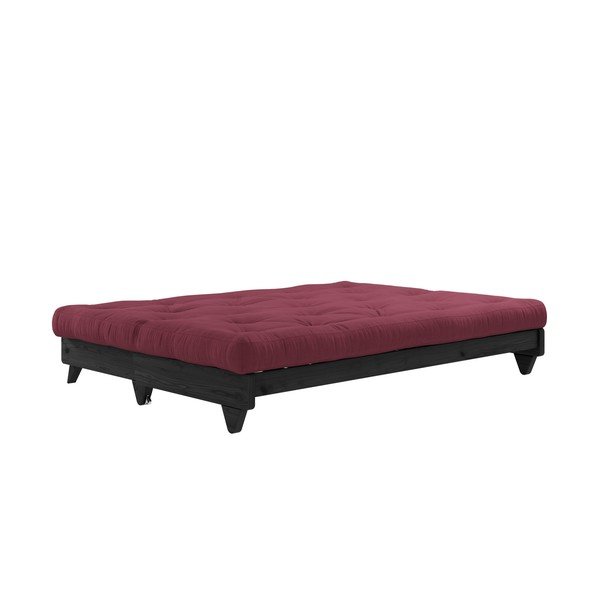 Sofa rozkładana z ciemnoczerwonym pokryciem Karup Design Fresh Black/Bordeaux-image-3