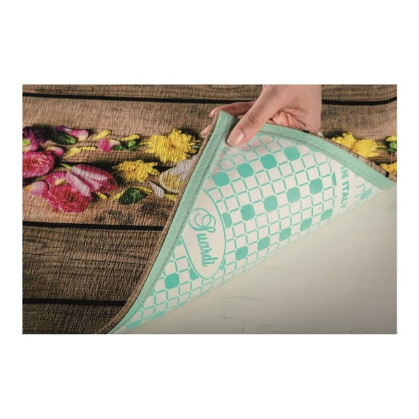 Wytrzymały dywan kuchenny Webtappeti Tulips, 58x80 cm-image-1