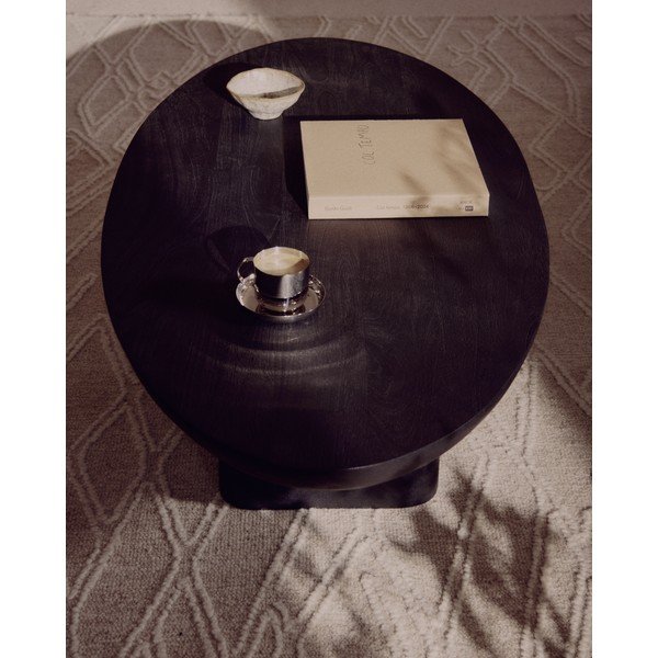 Okrągły stolik z litego drewna akacjowego ø 50 cm Ovak – Kave Home-image-3