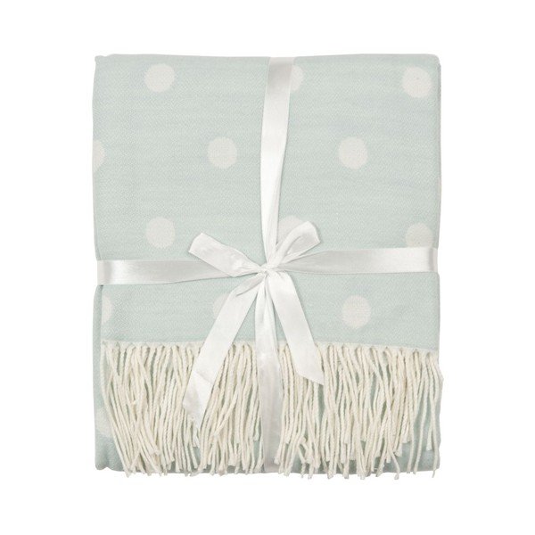 Niebieski pled Clayre & Eef Dots, 130x150 cm