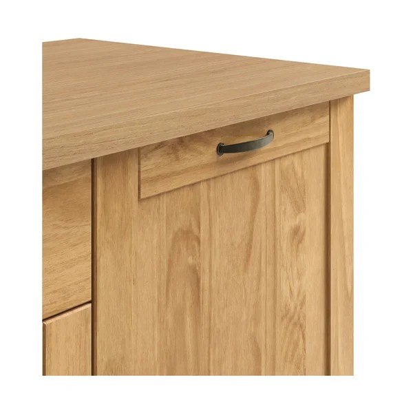 Wyspa kuchenna z litego drewna sosnowego w jasnym naturalnym kolorze 100x86,5x62 cm Teramo – Støraa-image-4
