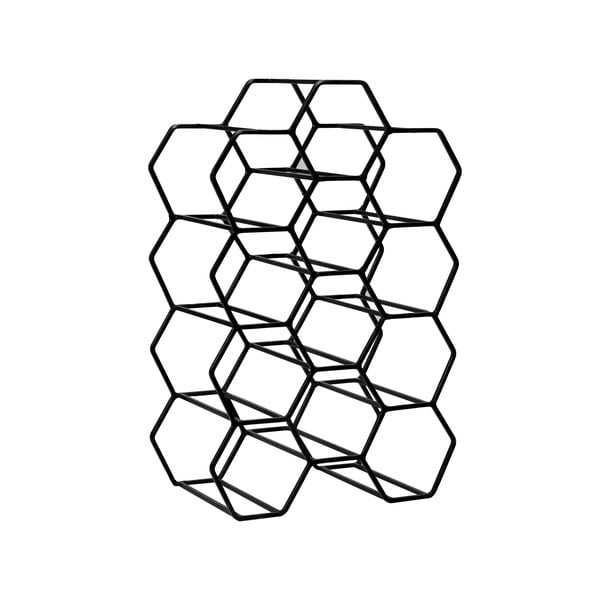 Czarny metalowy regał na wino na 12 butelek Salbris – Light & Living-image-4