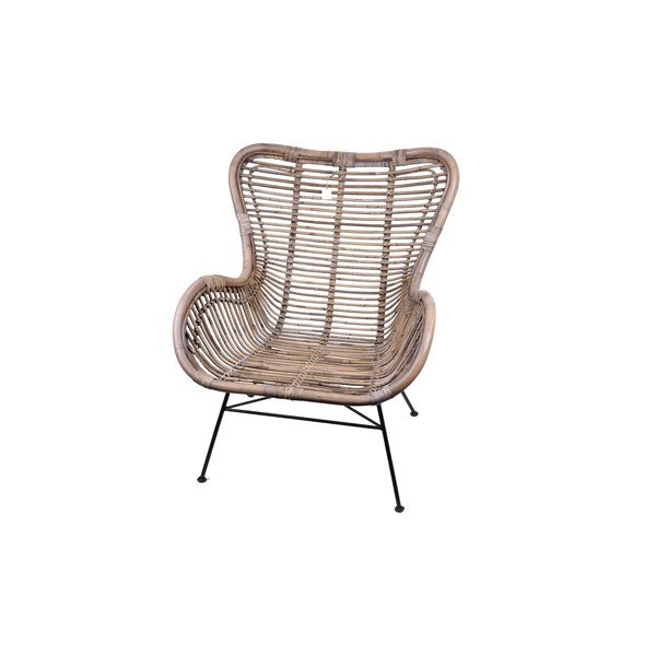 Rattanowy fotel ogrodowy w naturalnym kolorze Rattan – Ego Dekor-image-2