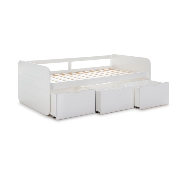 Białe łóżko dziecięce ze schowkiem 90x190 cm Abbott – Marckeric-image-2