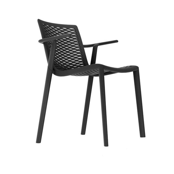 Zestaw 2 czarnych foteli ogrodowych Resol Net-Kat-image-1