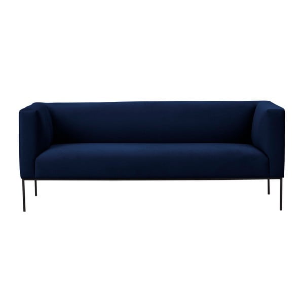 Ciemnoniebieska aksamitna sofa Windsor & Co Sofas Neptune, 195 cm