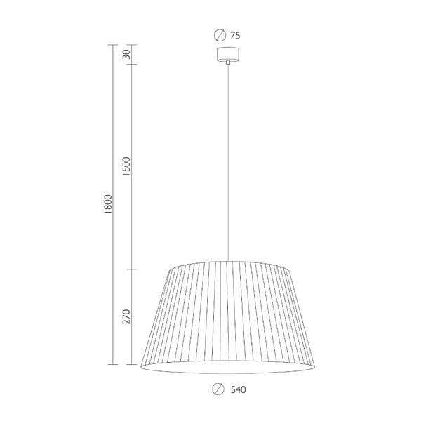 Beżowa lampa wisząca Sotto Luce Kami, ⌀ 54 cm-image-1