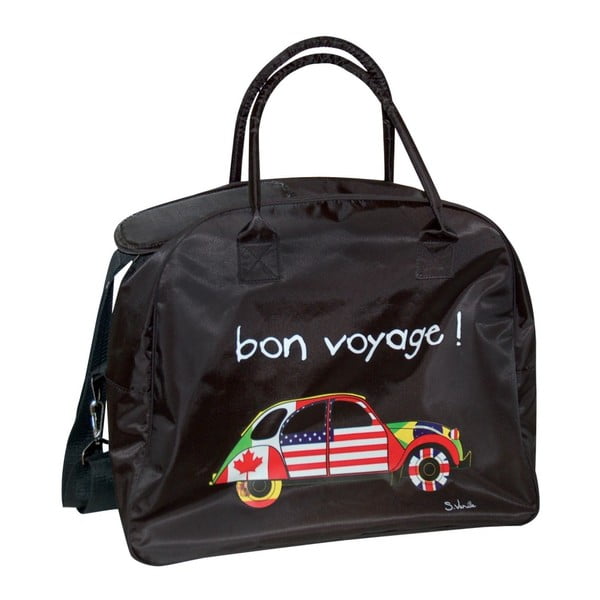 Czarna torba podróżna Incidence Bon Voyage, 42x35 cm