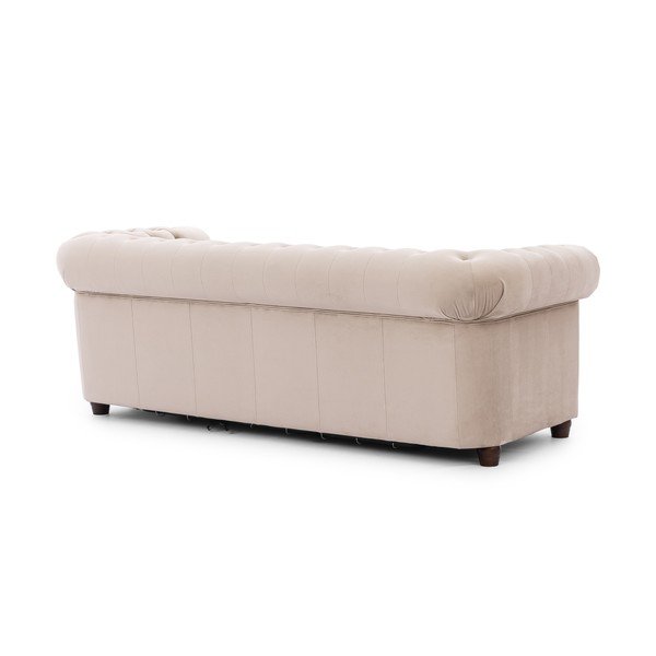 Beżowa aksamitna rozkładana sofa 203 cm York Blik – Ropez-image-3